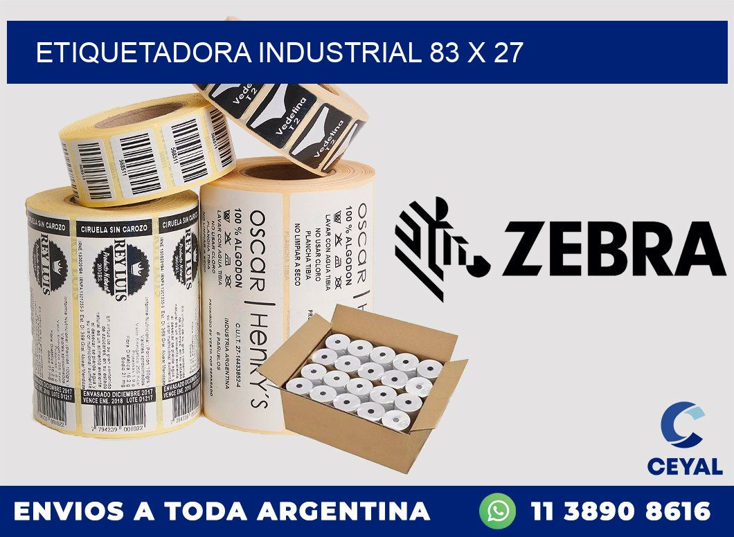 etiquetadora industrial 83 x 27