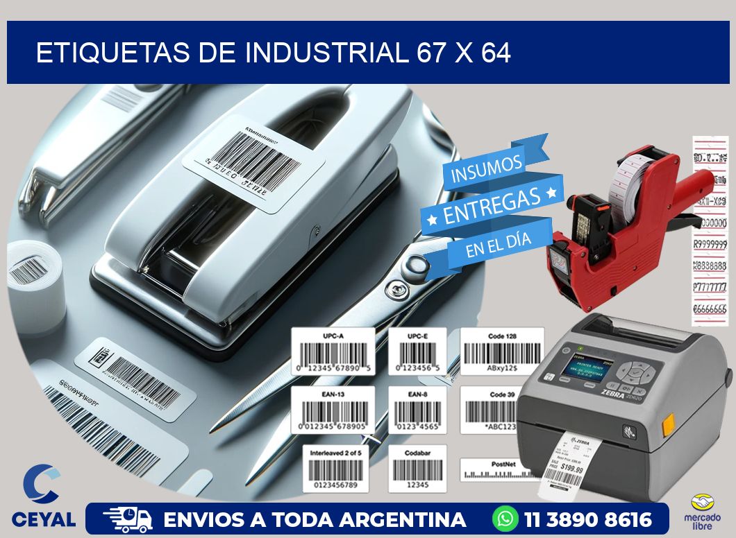 etiquetas de industrial 67 x 64