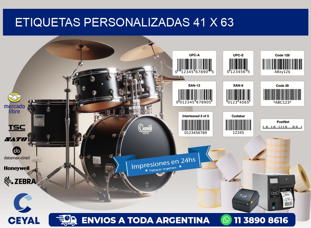 etiquetas personalizadas 41 x 63