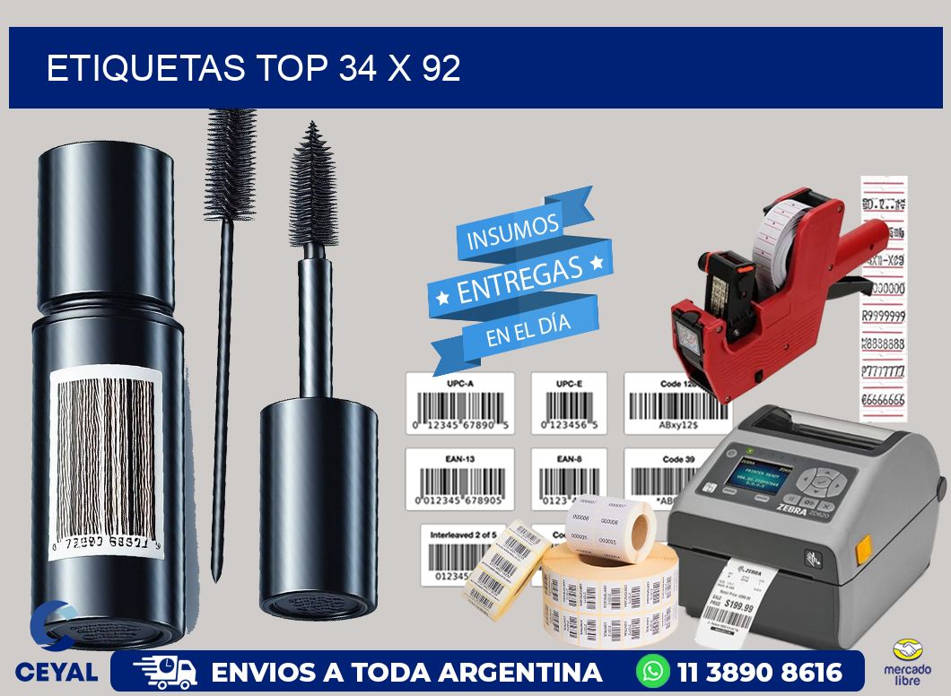 etiquetas top 34 x 92