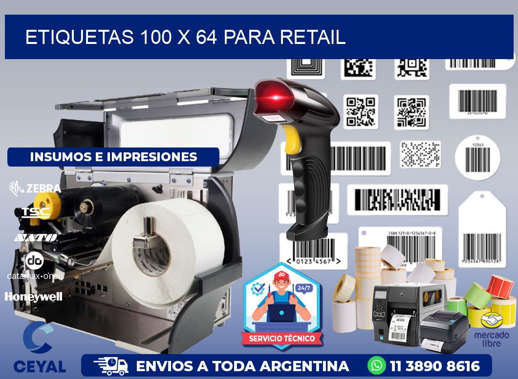 ETIQUETAS 100 x 64 PARA RETAIL