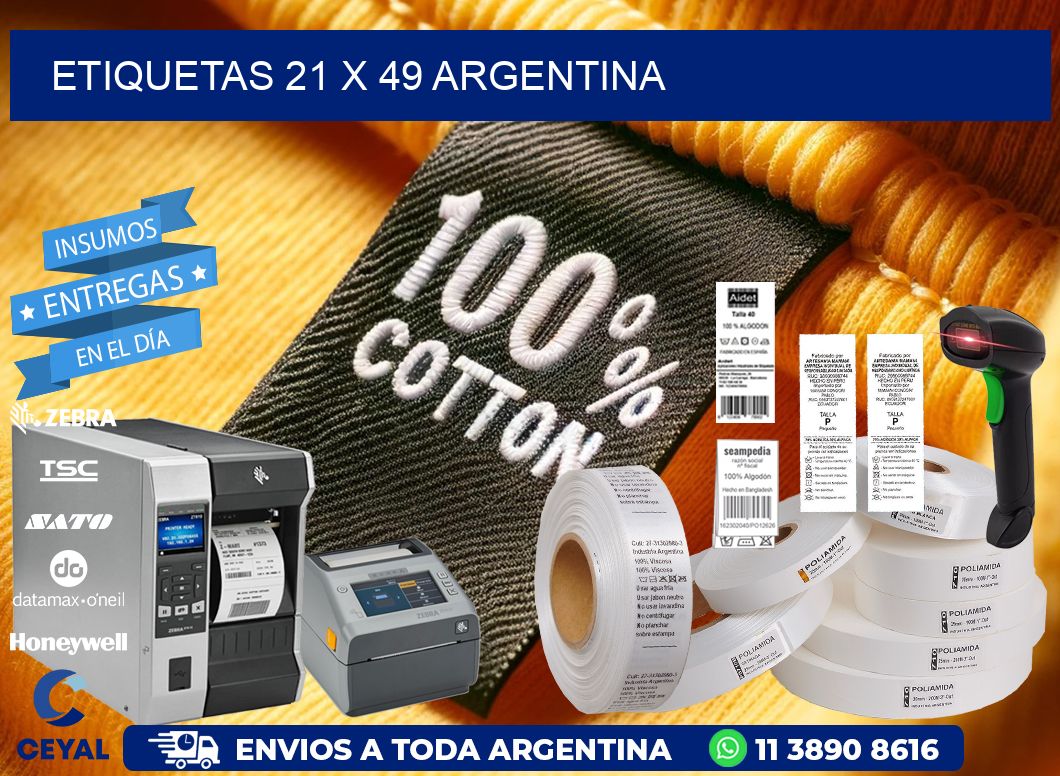 ETIQUETAS 21 x 49 ARGENTINA