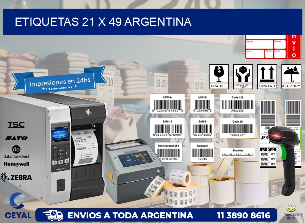 ETIQUETAS 21 x 49 ARGENTINA