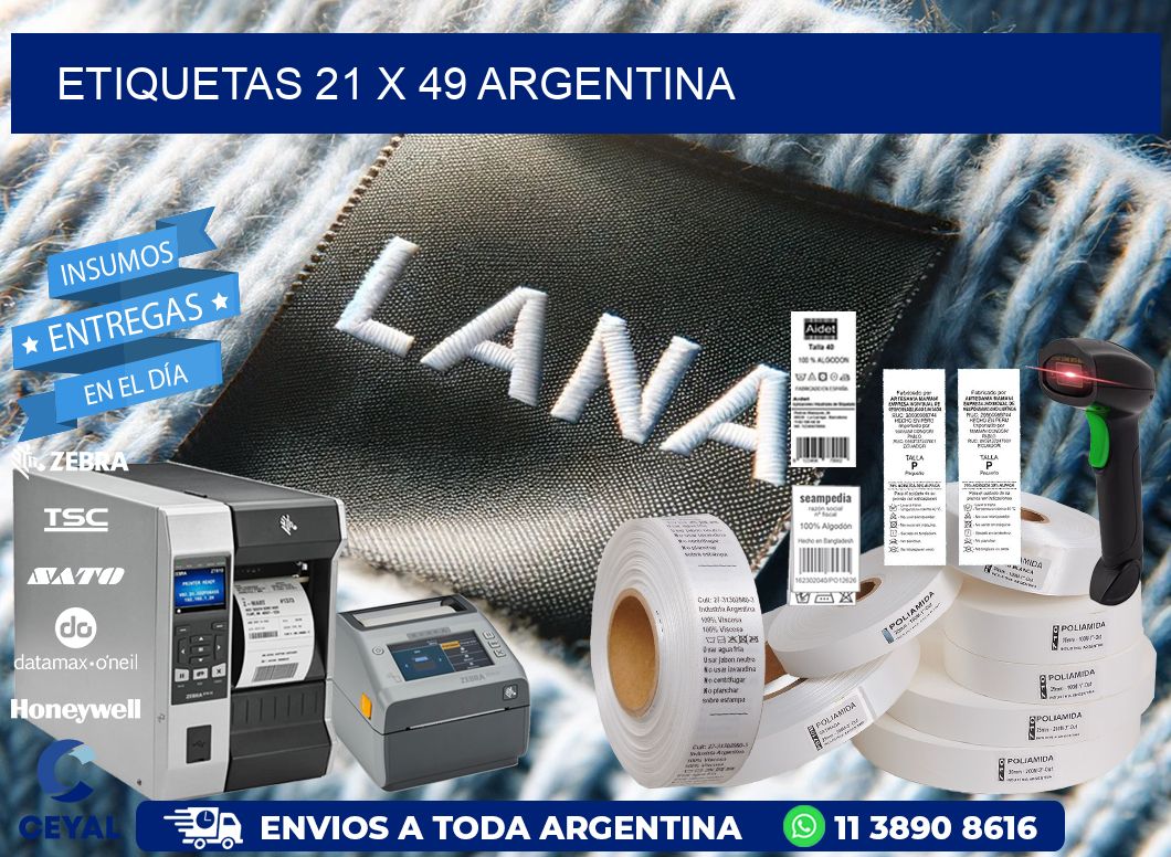 ETIQUETAS 21 x 49 ARGENTINA