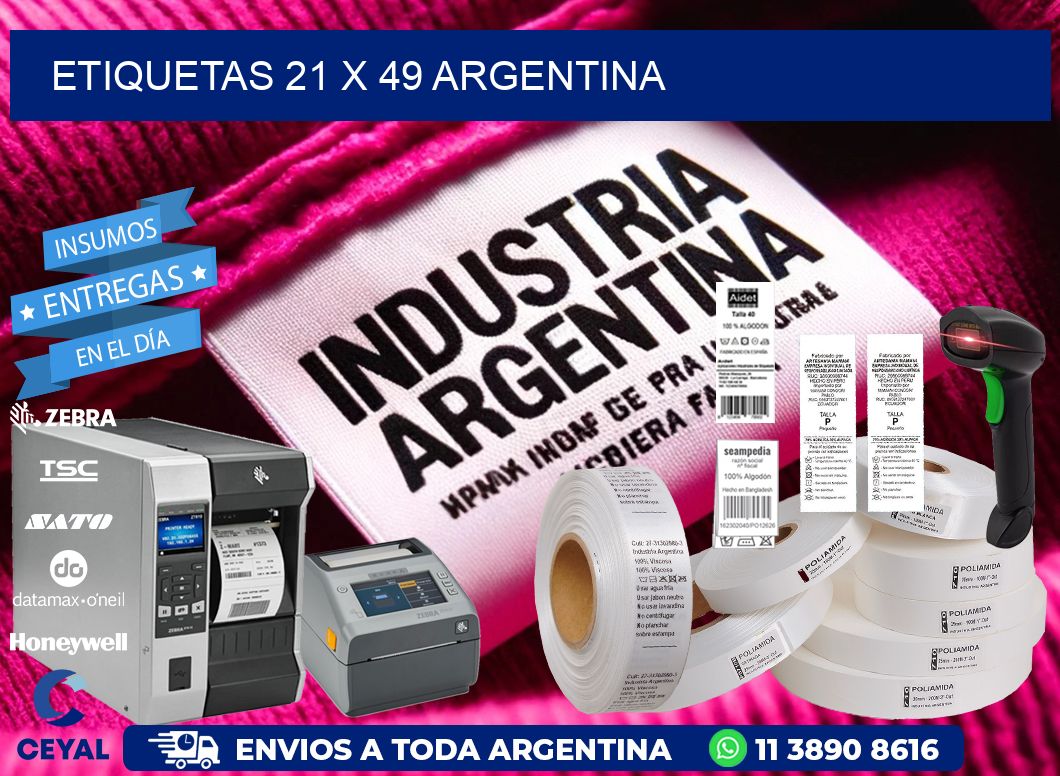 ETIQUETAS 21 x 49 ARGENTINA