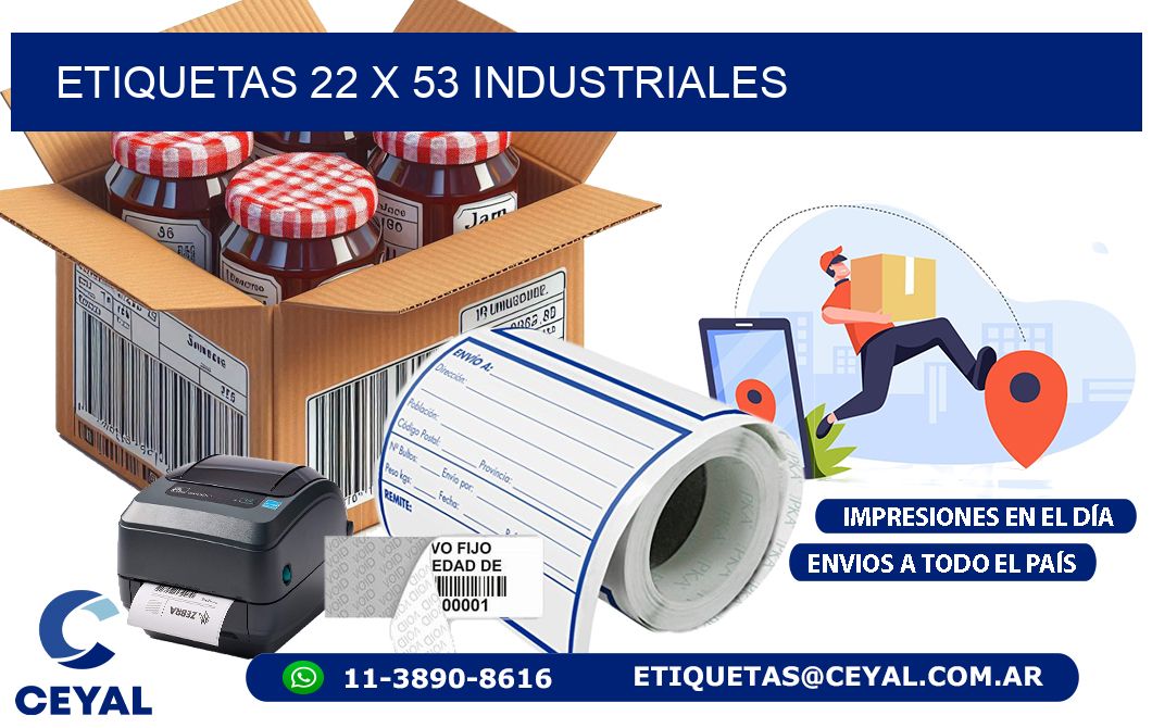 ETIQUETAS 22 x 53 INDUSTRIALES