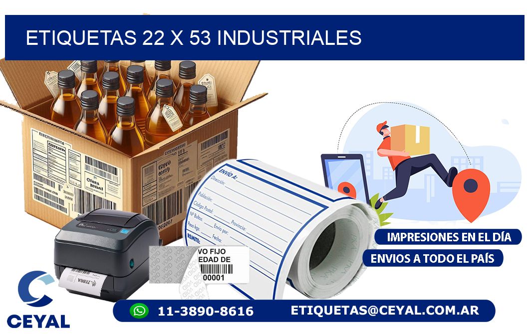 ETIQUETAS 22 x 53 INDUSTRIALES