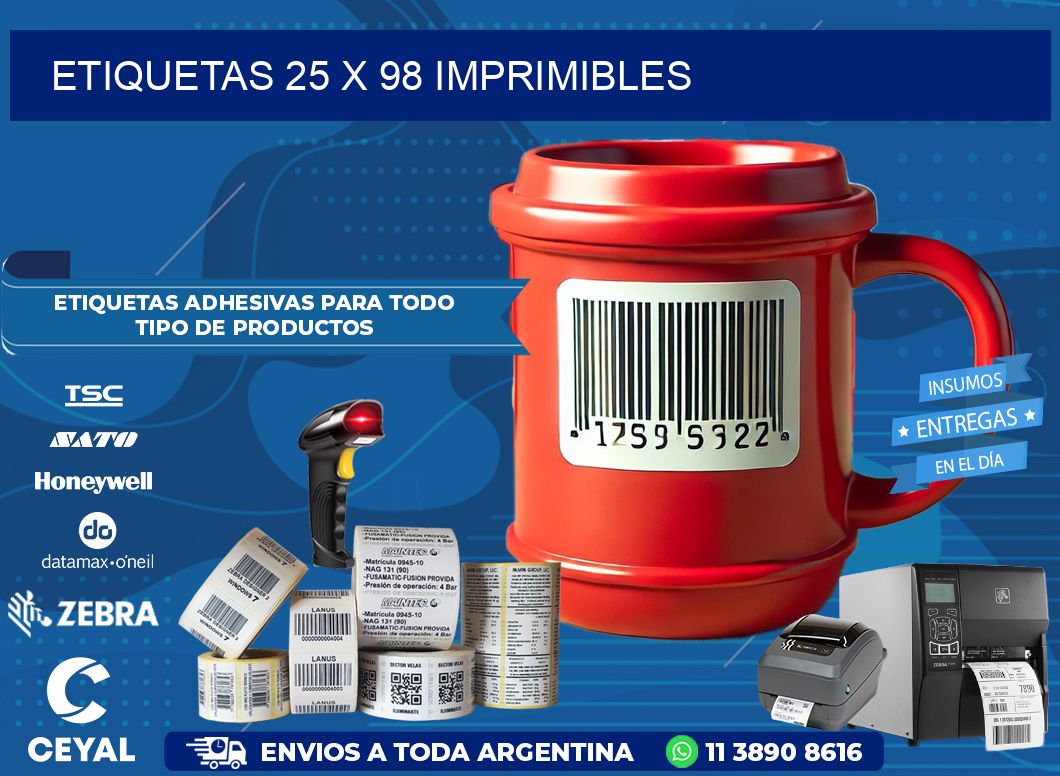 ETIQUETAS 25 x 98 IMPRIMIBLES