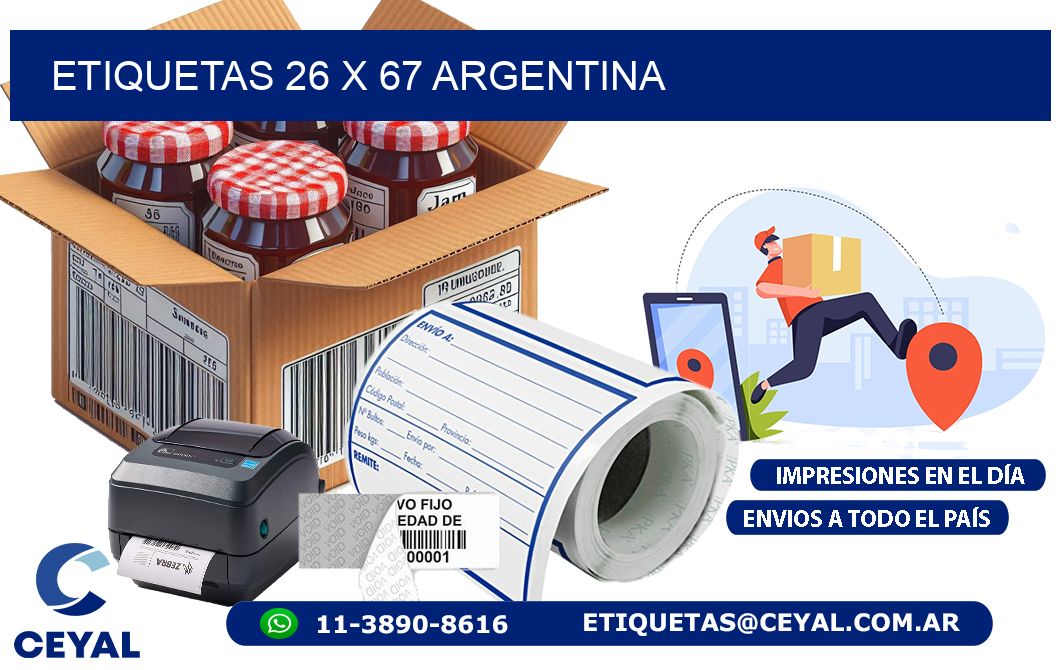 ETIQUETAS 26 x 67 ARGENTINA