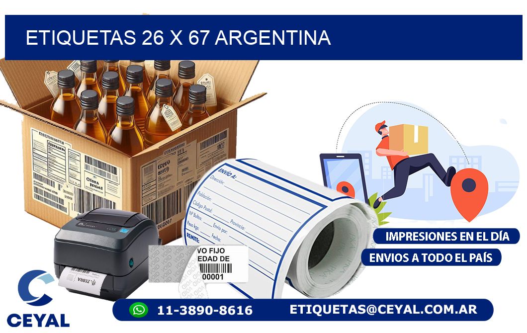 ETIQUETAS 26 x 67 ARGENTINA