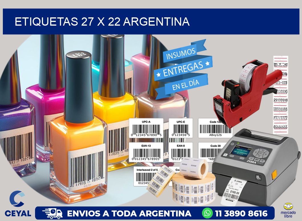 ETIQUETAS 27 x 22 ARGENTINA