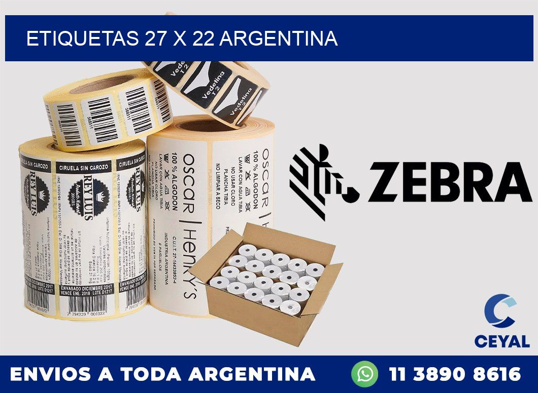 ETIQUETAS 27 x 22 ARGENTINA