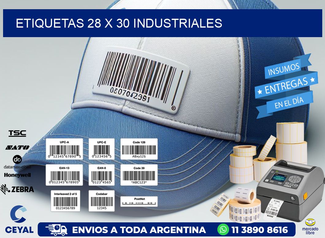 ETIQUETAS 28 x 30 INDUSTRIALES