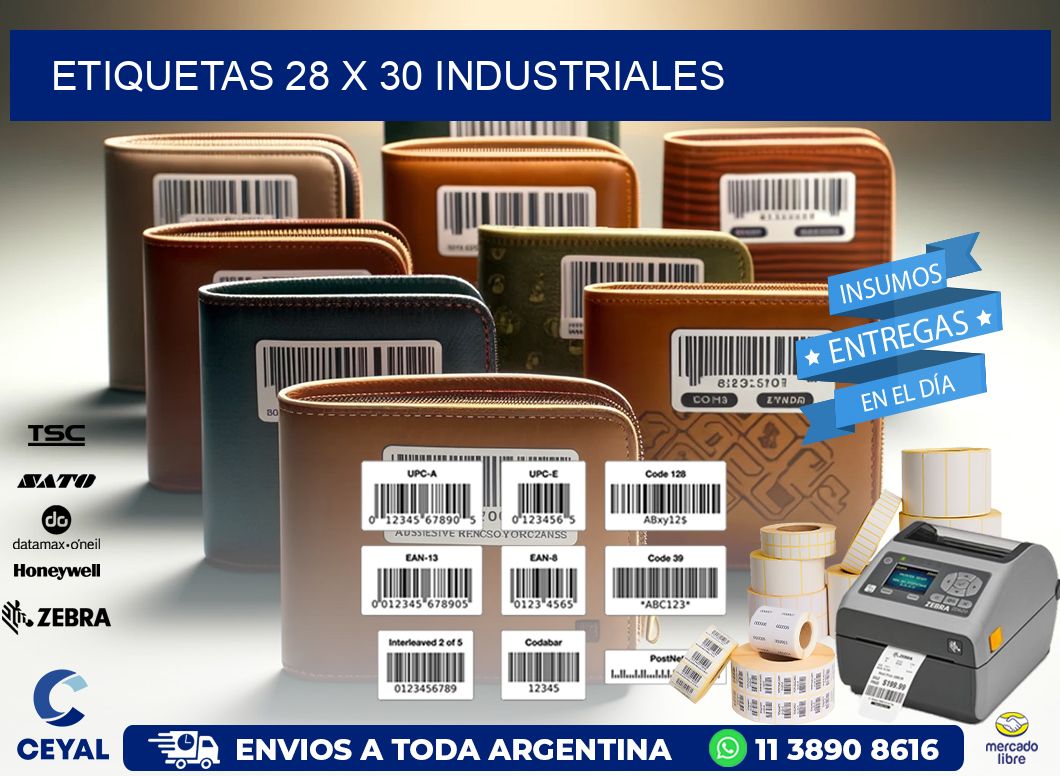 ETIQUETAS 28 x 30 INDUSTRIALES