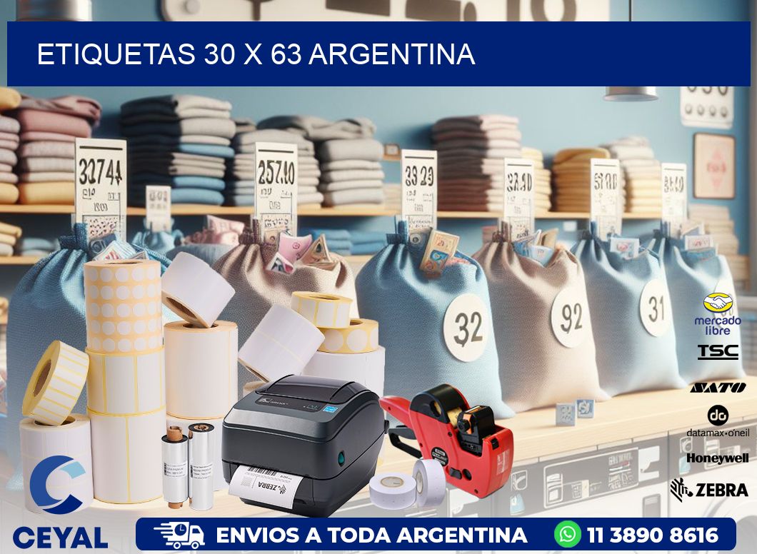 ETIQUETAS 30 x 63 ARGENTINA