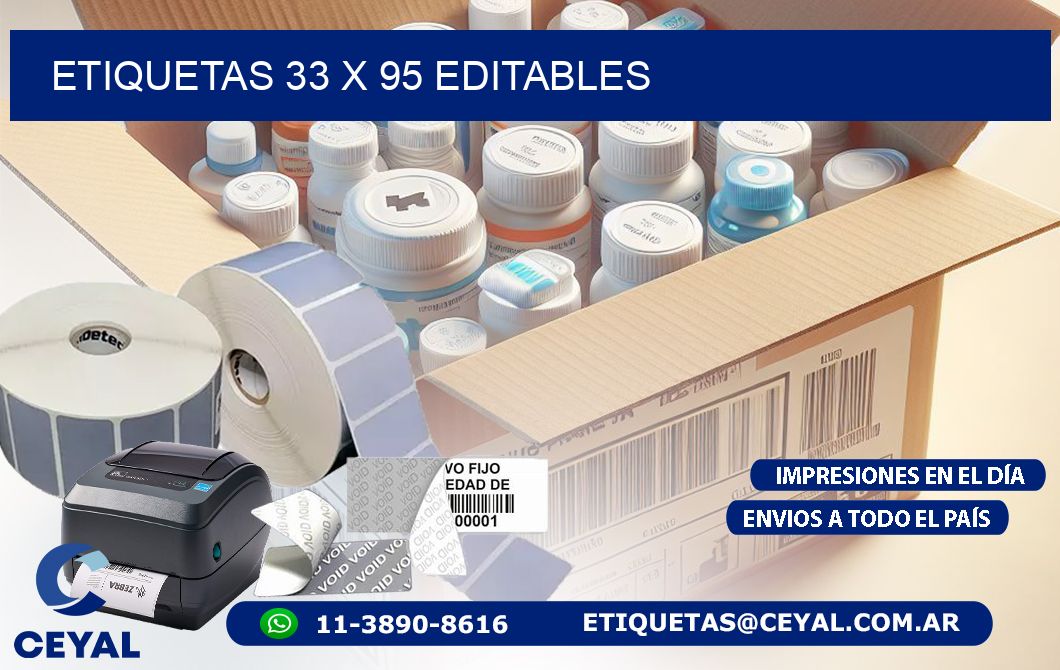 ETIQUETAS 33 x 95 EDITABLES