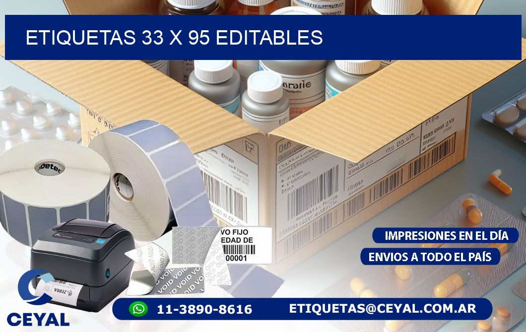 ETIQUETAS 33 x 95 EDITABLES