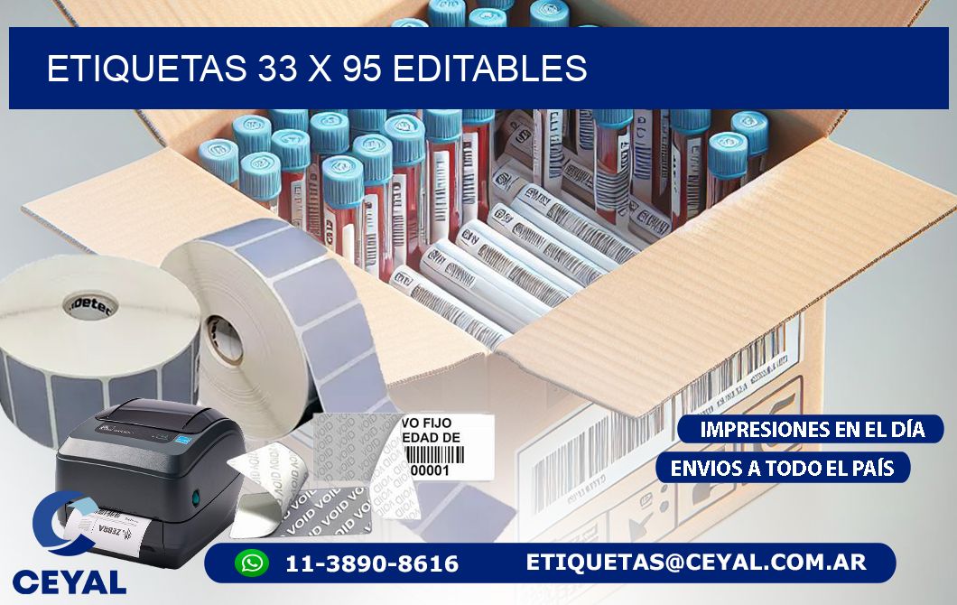 ETIQUETAS 33 x 95 EDITABLES