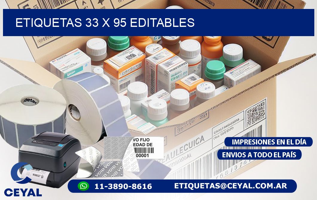 ETIQUETAS 33 x 95 EDITABLES