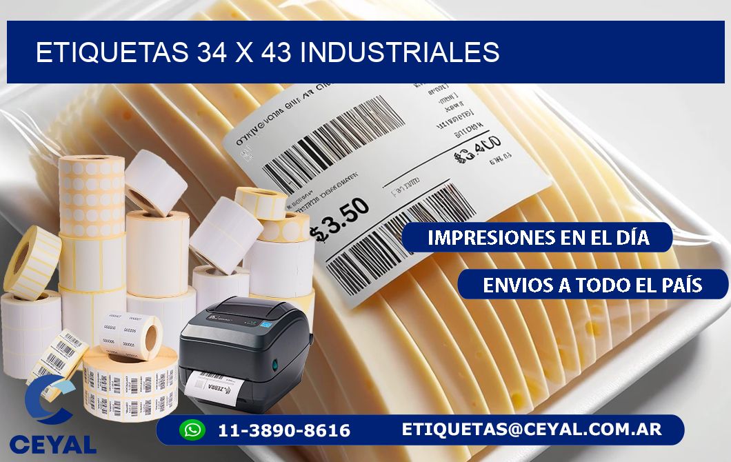 ETIQUETAS 34 x 43 INDUSTRIALES