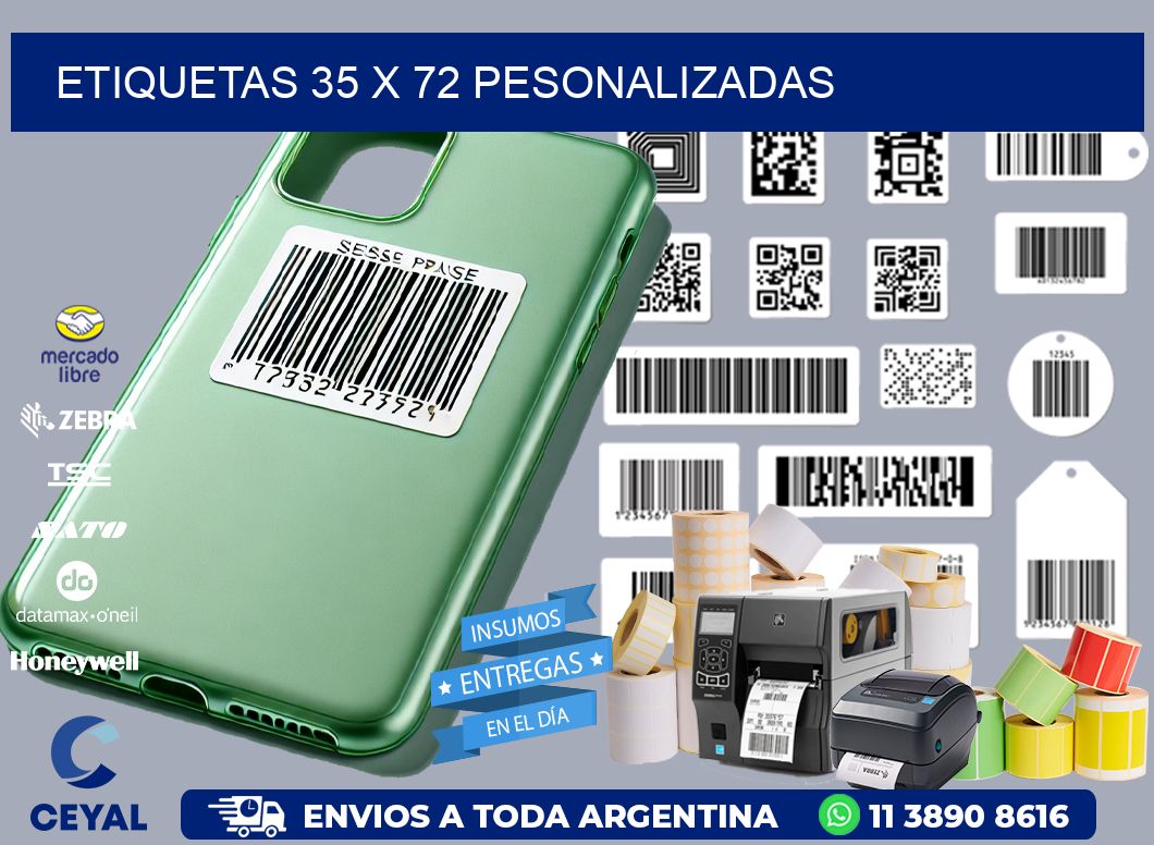 ETIQUETAS 35 x 72 PESONALIZADAS