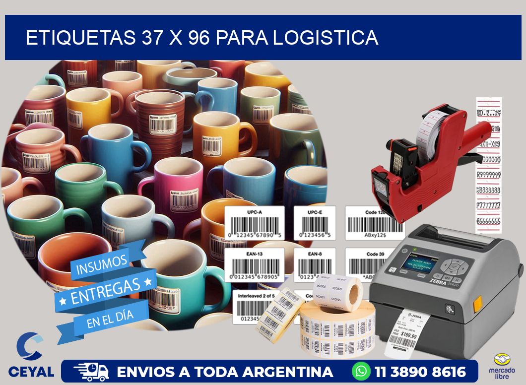 ETIQUETAS 37 x 96 PARA LOGISTICA