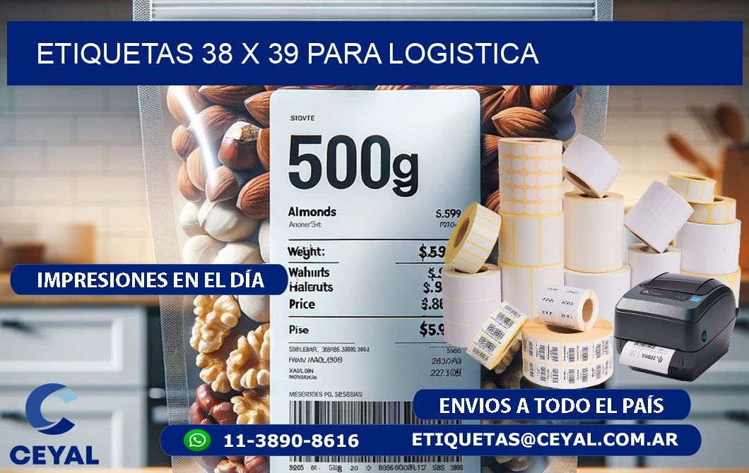 ETIQUETAS 38 x 39 PARA LOGISTICA