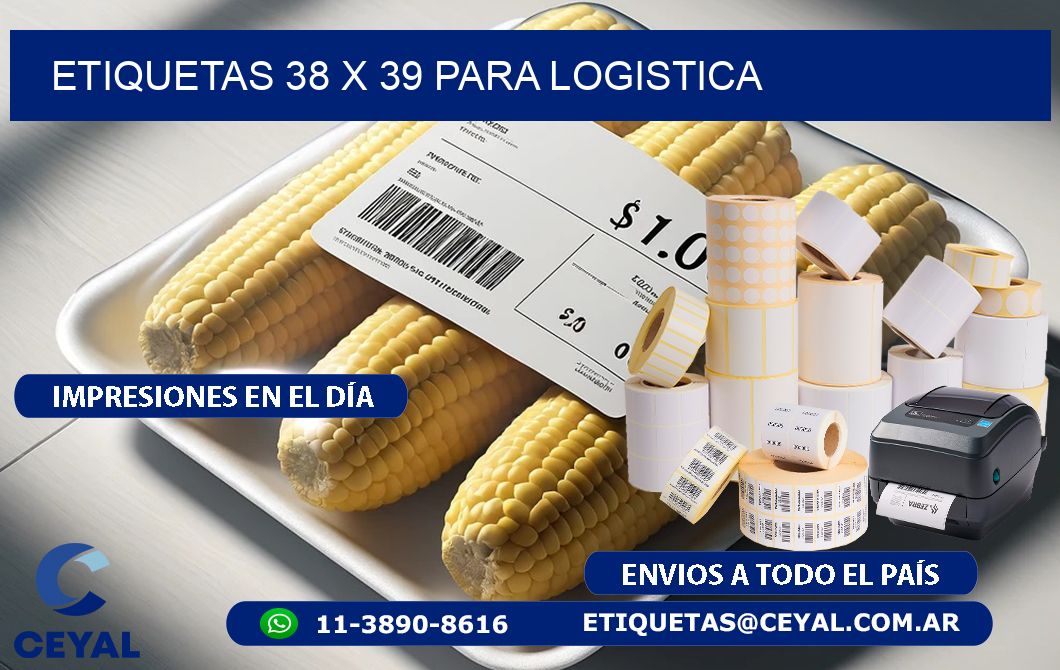 ETIQUETAS 38 x 39 PARA LOGISTICA