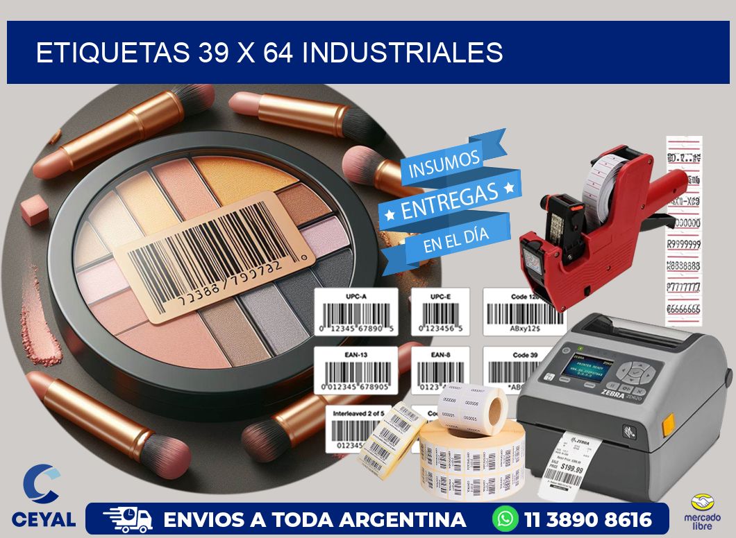 ETIQUETAS 39 x 64 INDUSTRIALES