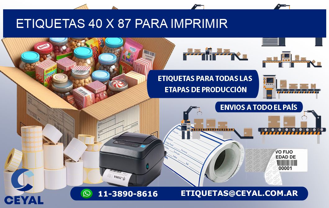 ETIQUETAS 40 x 87 PARA IMPRIMIR