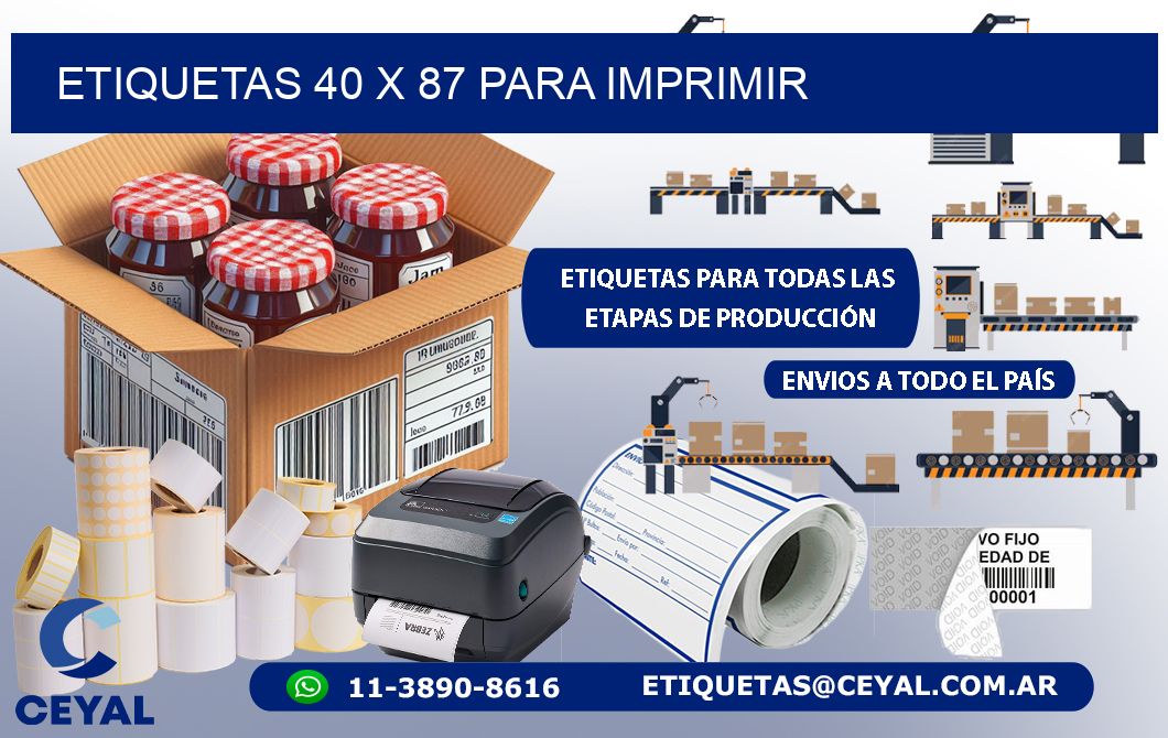 ETIQUETAS 40 x 87 PARA IMPRIMIR