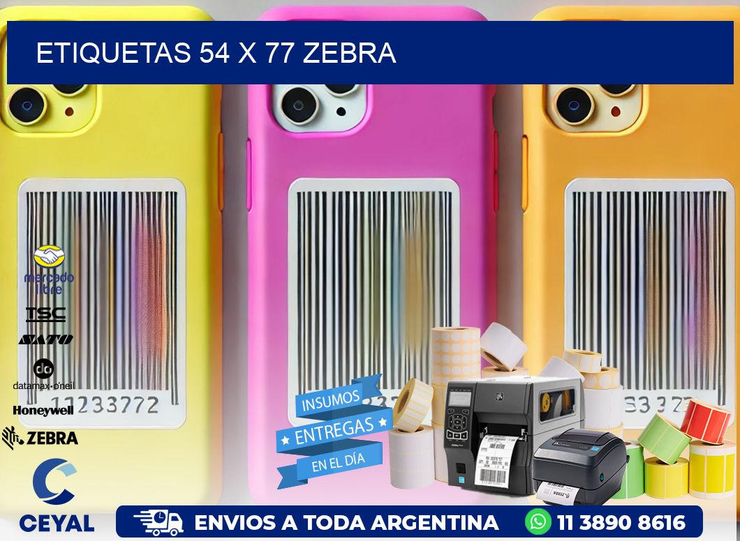 ETIQUETAS 54 x 77 ZEBRA