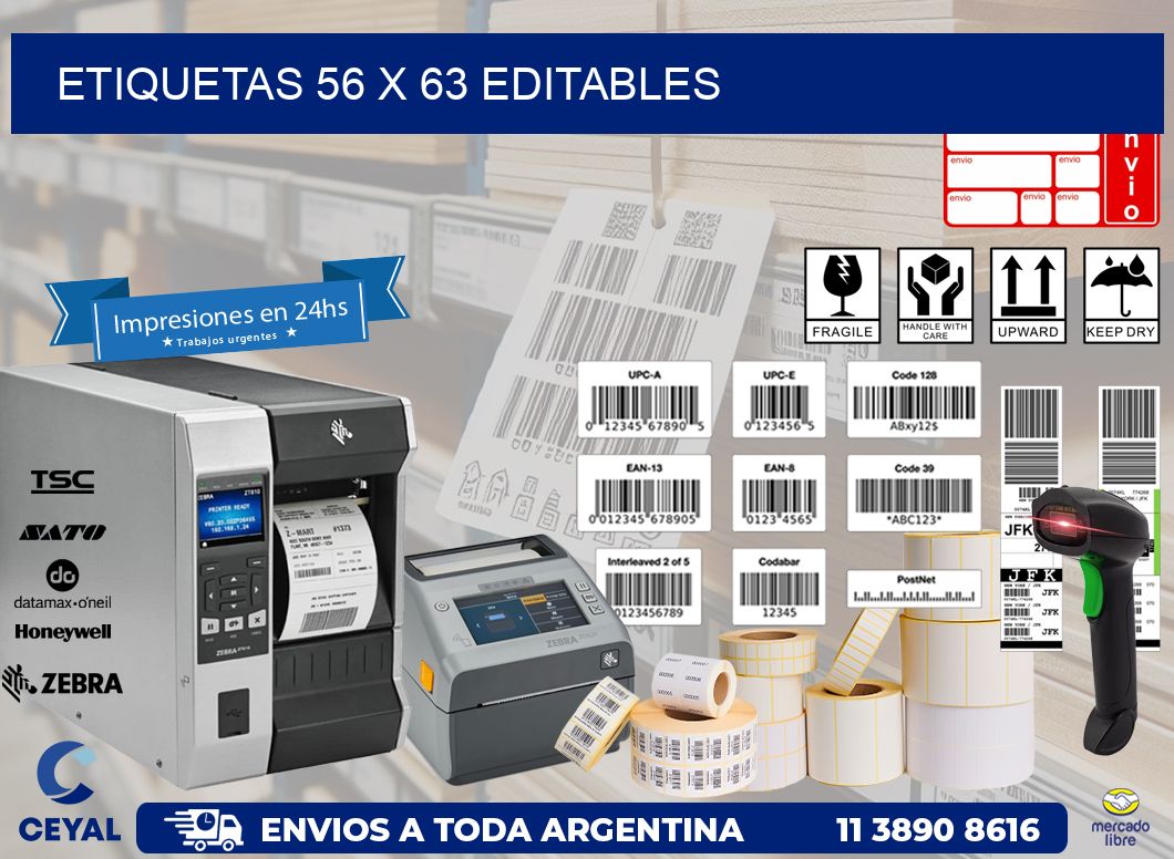 ETIQUETAS 56 x 63 EDITABLES