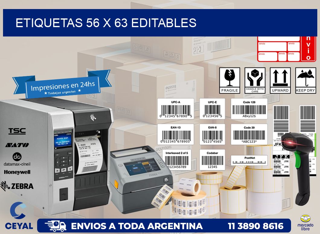 ETIQUETAS 56 x 63 EDITABLES