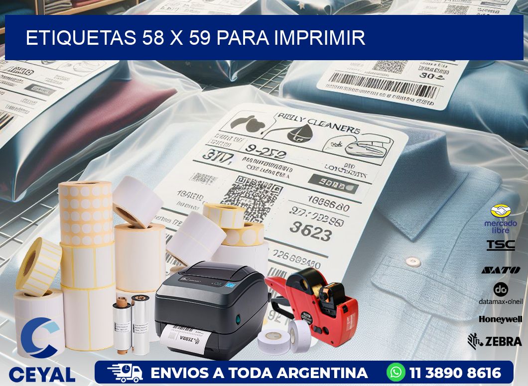 ETIQUETAS 58 x 59 PARA IMPRIMIR