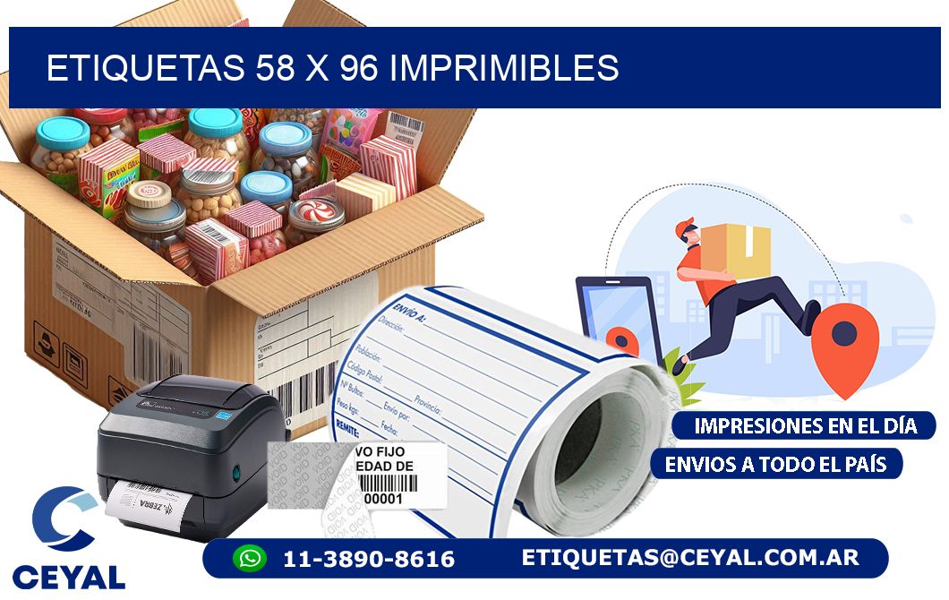 ETIQUETAS 58 x 96 IMPRIMIBLES