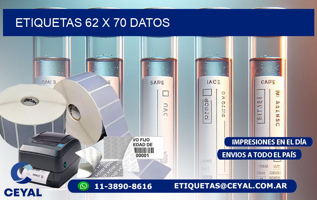 ETIQUETAS 62 x 70 DATOS