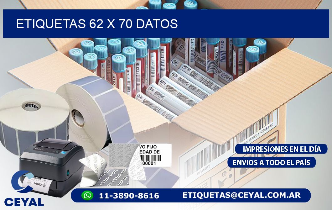 ETIQUETAS 62 x 70 DATOS