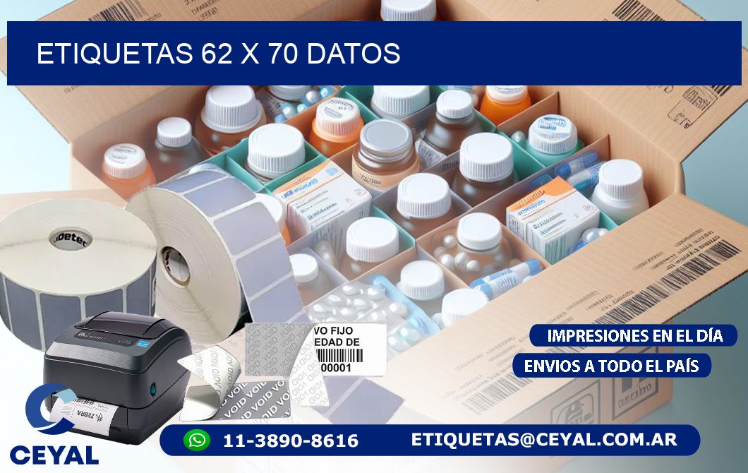 ETIQUETAS 62 x 70 DATOS