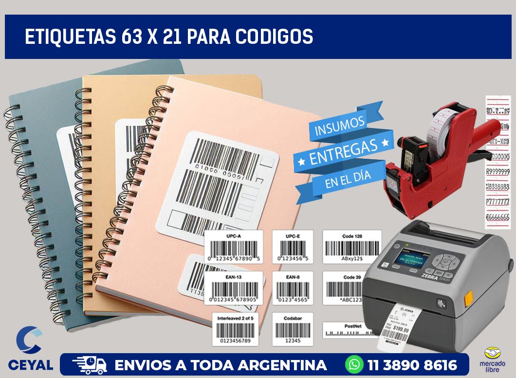 ETIQUETAS 63 x 21 PARA CODIGOS