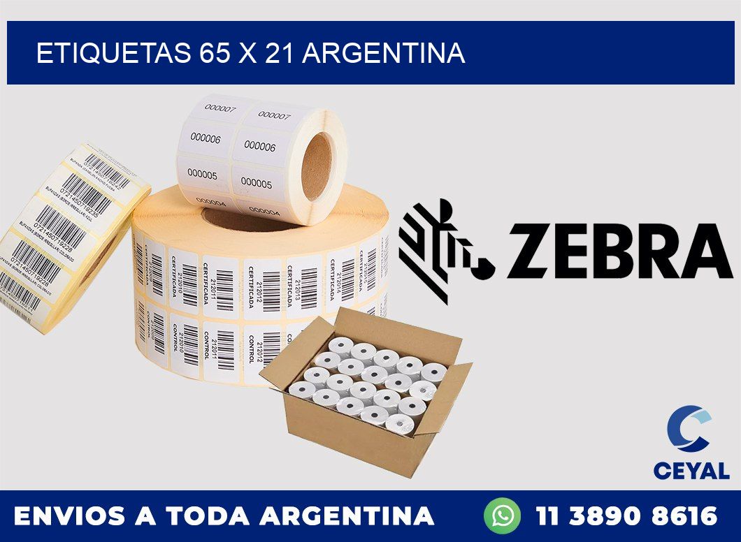 ETIQUETAS 65 x 21 ARGENTINA