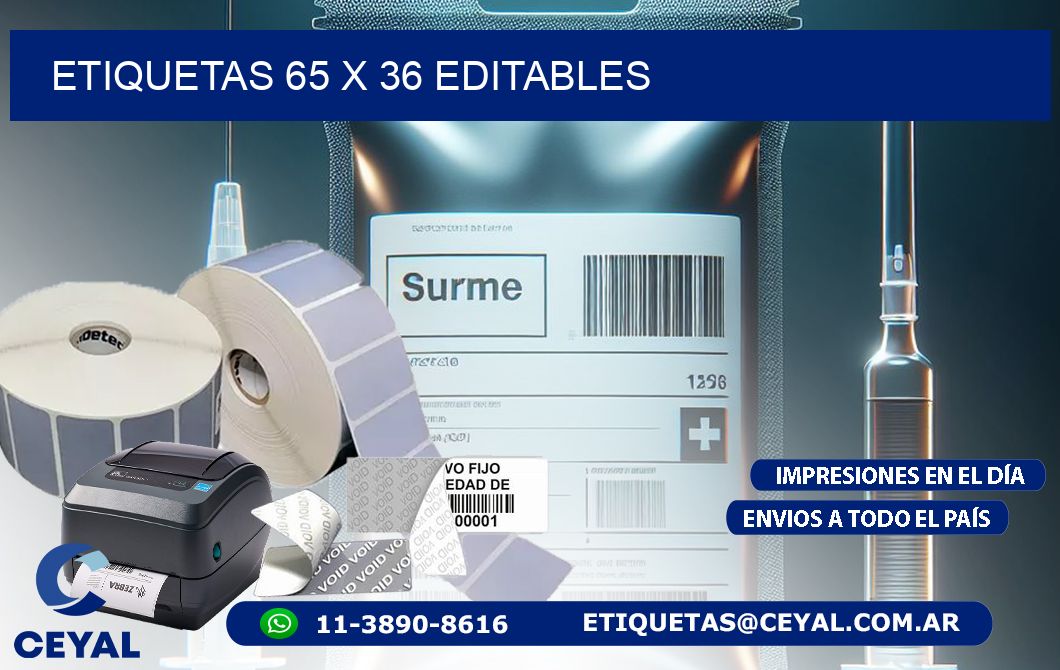 ETIQUETAS 65 x 36 EDITABLES