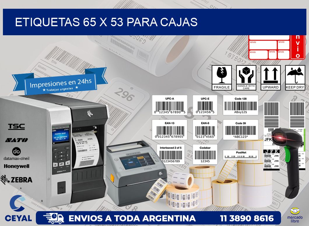 ETIQUETAS 65 x 53 PARA CAJAS