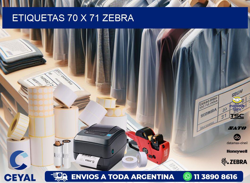 ETIQUETAS 70 x 71 ZEBRA