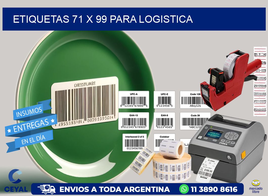 ETIQUETAS 71 x 99 PARA LOGISTICA