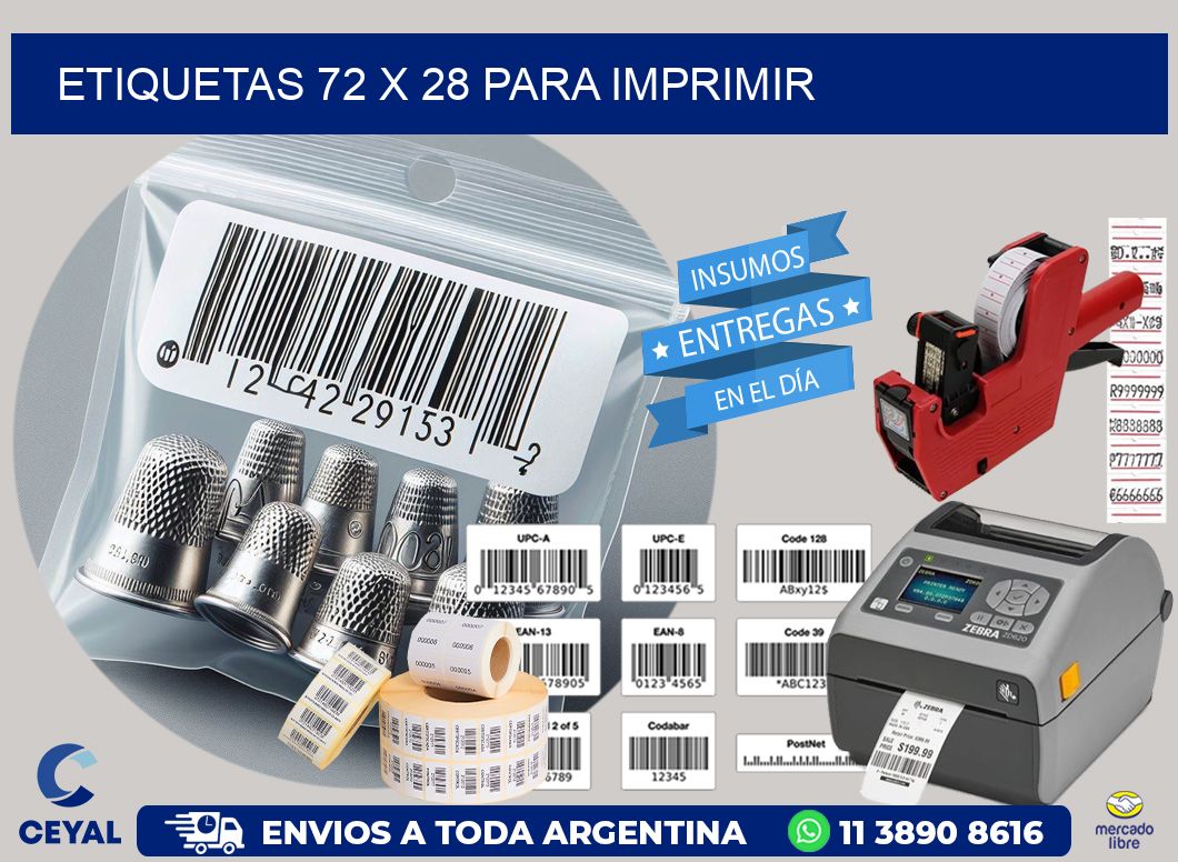 ETIQUETAS 72 x 28 PARA IMPRIMIR