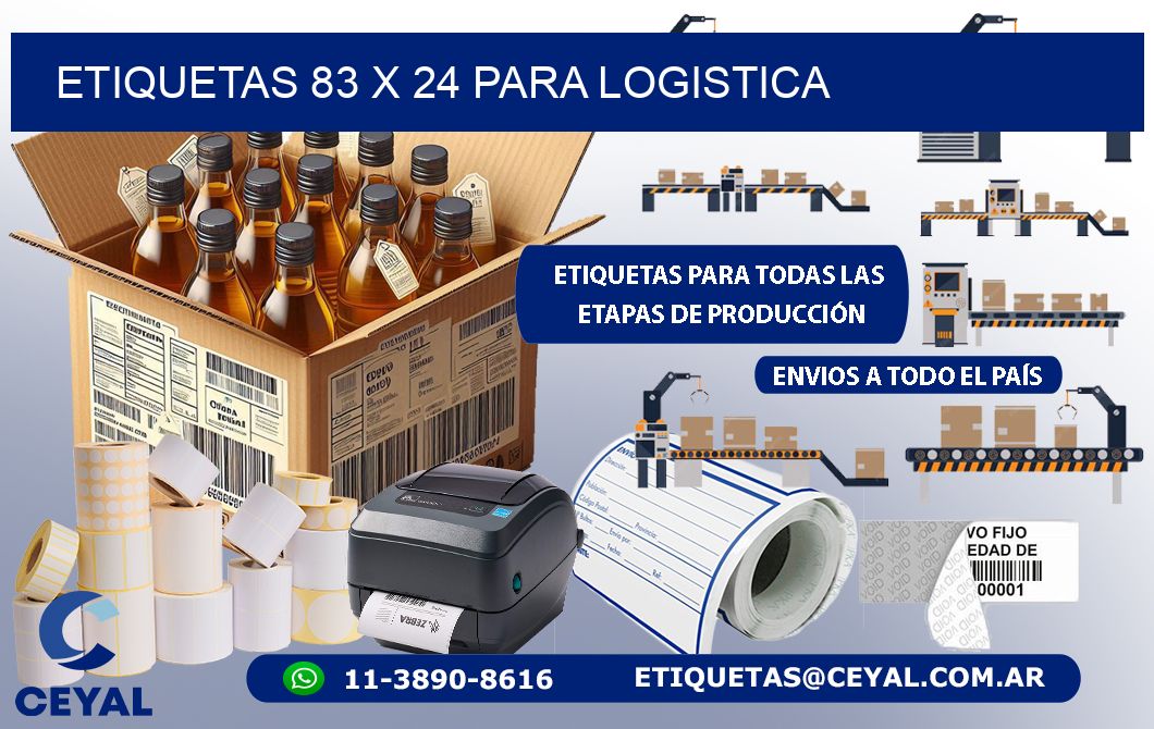 ETIQUETAS 83 x 24 PARA LOGISTICA