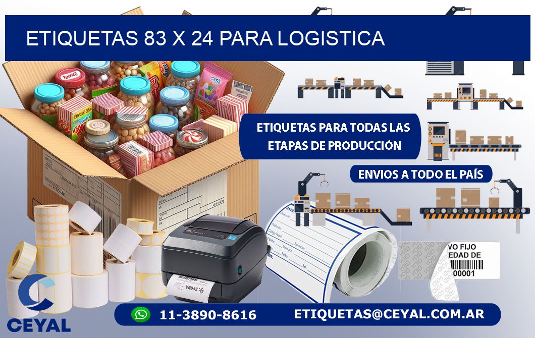 ETIQUETAS 83 x 24 PARA LOGISTICA