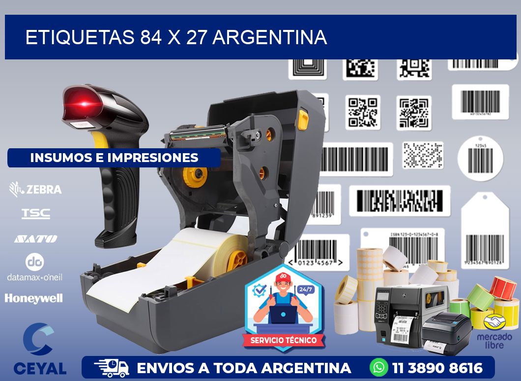 ETIQUETAS 84 x 27 ARGENTINA