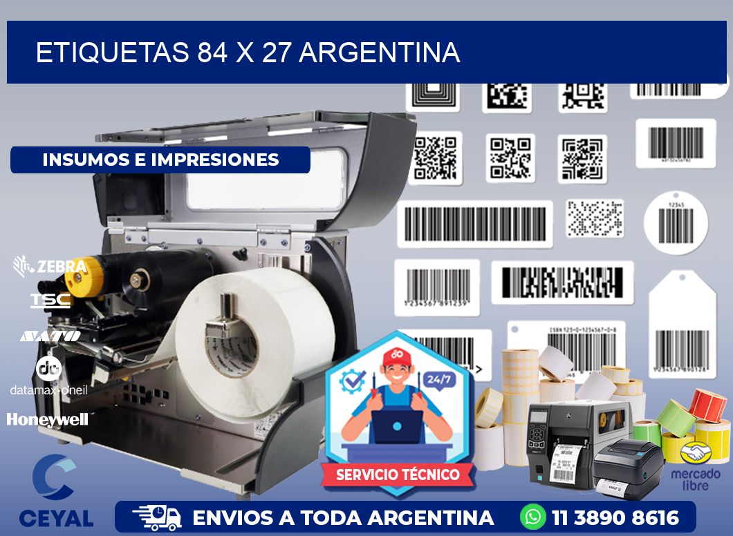 ETIQUETAS 84 x 27 ARGENTINA